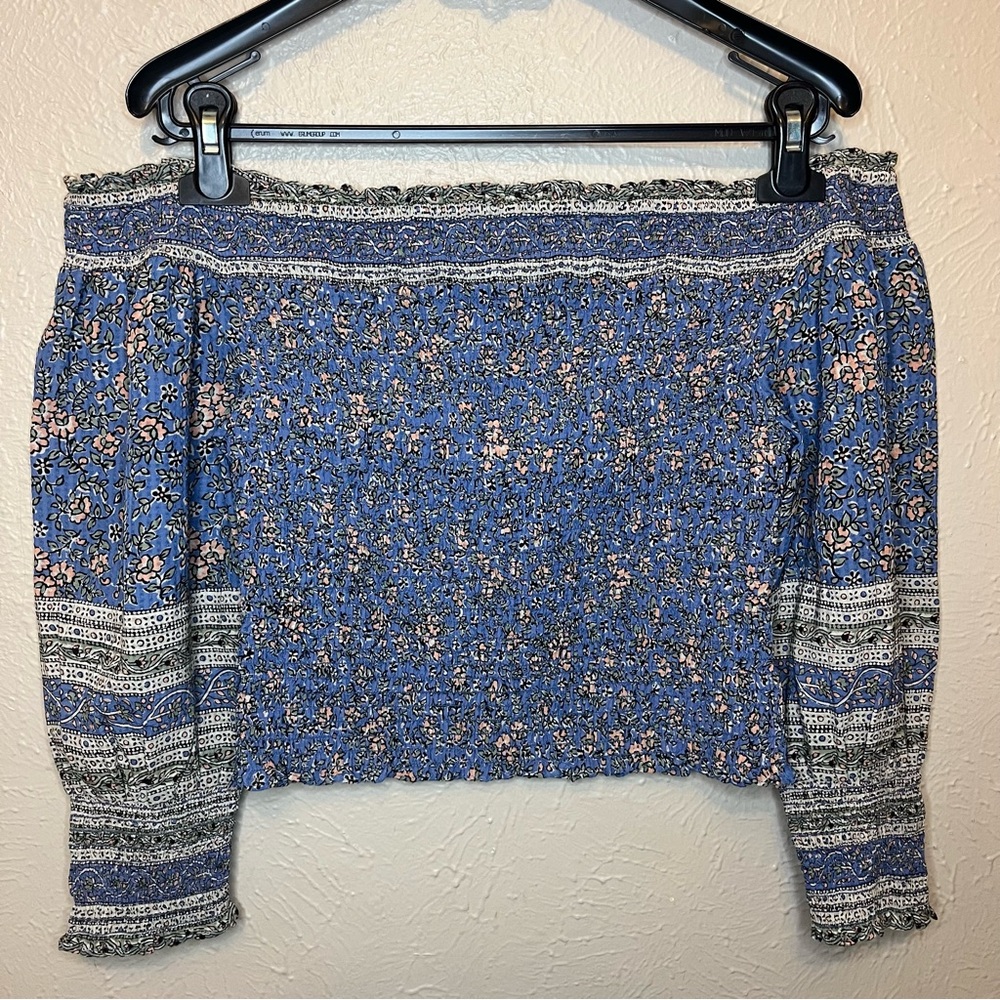 VERONICA BEARD Rosalinda Top in Blue Multi